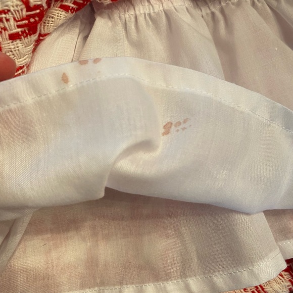 Luli And Me Girls’ red and white tweed Cap Sleeve Dress, Size 2T - Picture 4 of 7